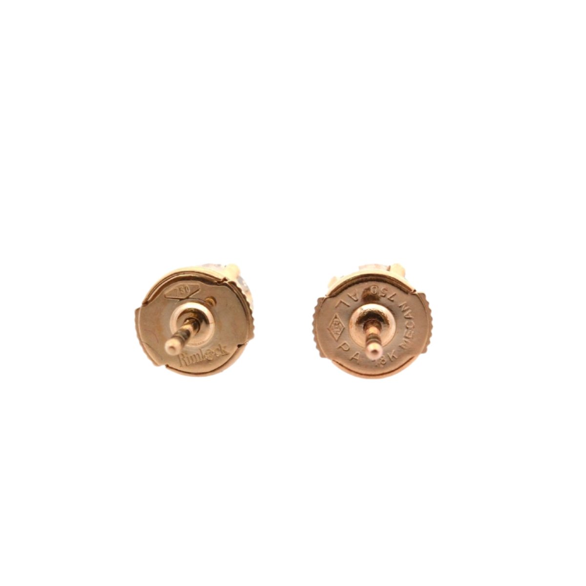 Puces d'oreilles diamants en or jaune et diamants - Castafiore