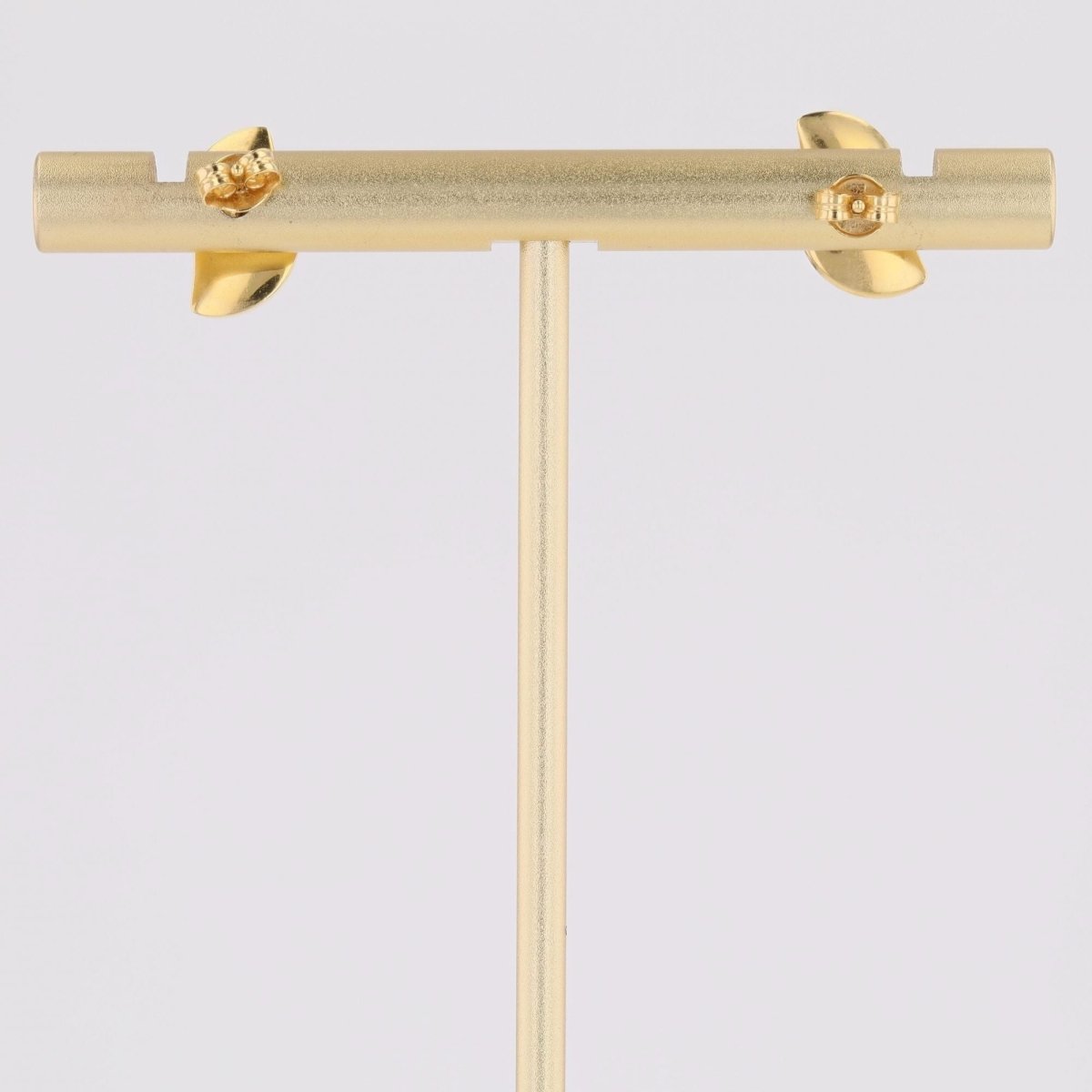 Puces d'oreilles or jaune virgule bombée - Castafiore