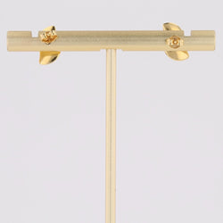 Puces d'oreilles or jaune virgule bombée - Castafiore