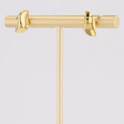 Puces d'oreilles or jaune virgule bombée - Castafiore