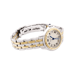 Montre Cartier "Panthère Cougar", or jaune et acier.