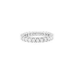 Alliance tour complet or blanc et diamants.