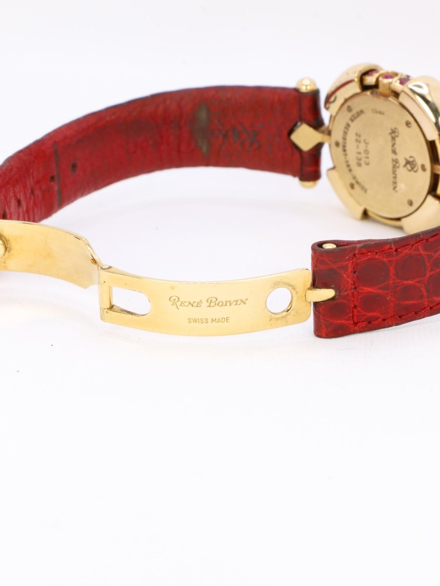 RENE BOIVIN Montre Chrysalide or jaune rubis saphirs diamants - Castafiore