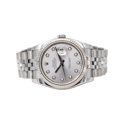 Rolex Montre Datejust Acier Diamant - Castafiore