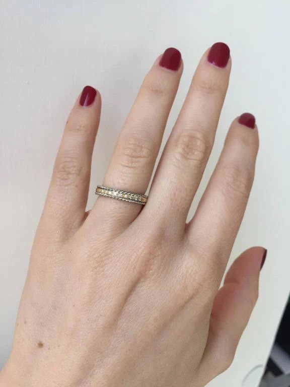 Rope Design Diamond Gold Band Ring - Castafiore