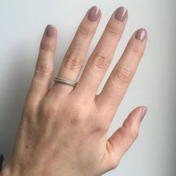 Rope Motif Diamond Gold Band Ring - Castafiore