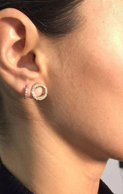 Rose Gold Circle Earrings - Castafiore