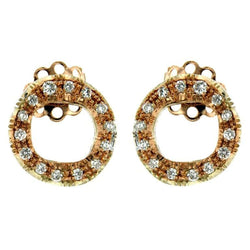 Rose Gold Circle Earrings - Castafiore