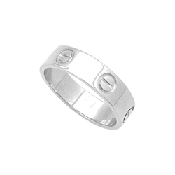 Bague Cartier "Love Classique", or blanc.