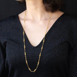 Sautoir ancien en or maillons torsadés - Castafiore