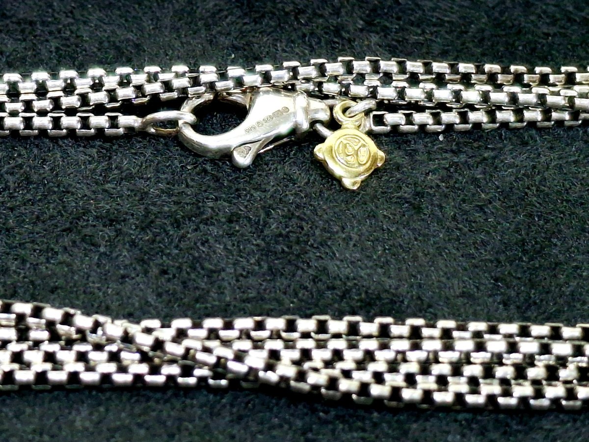 Sautoir David Yurman en argent, maille vénitienne - Castafiore