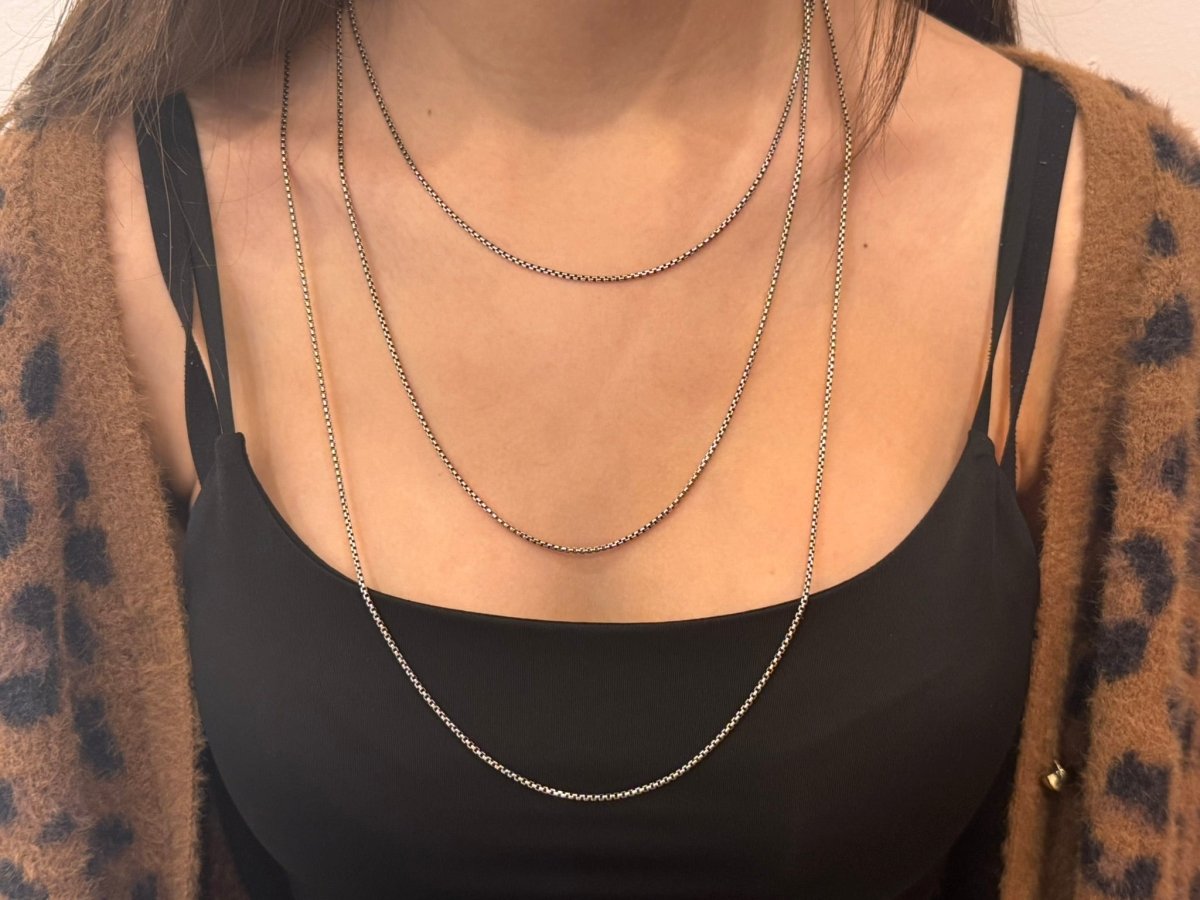 Sautoir David Yurman en argent, maille vénitienne - Castafiore