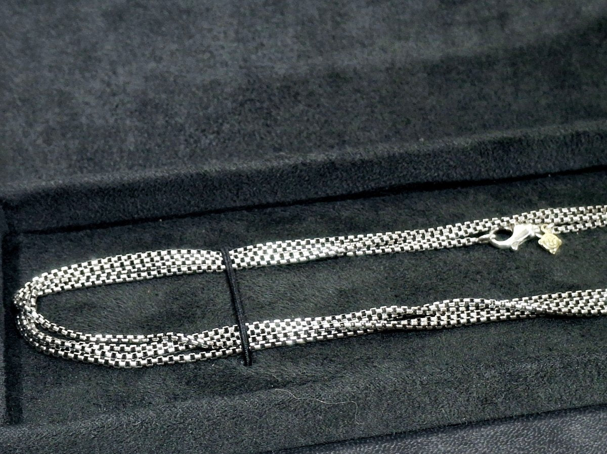 Sautoir David Yurman en argent, maille vénitienne - Castafiore