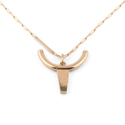 Sautoir en or jaune orné pendentif représentant une tête de taureau - Castafiore