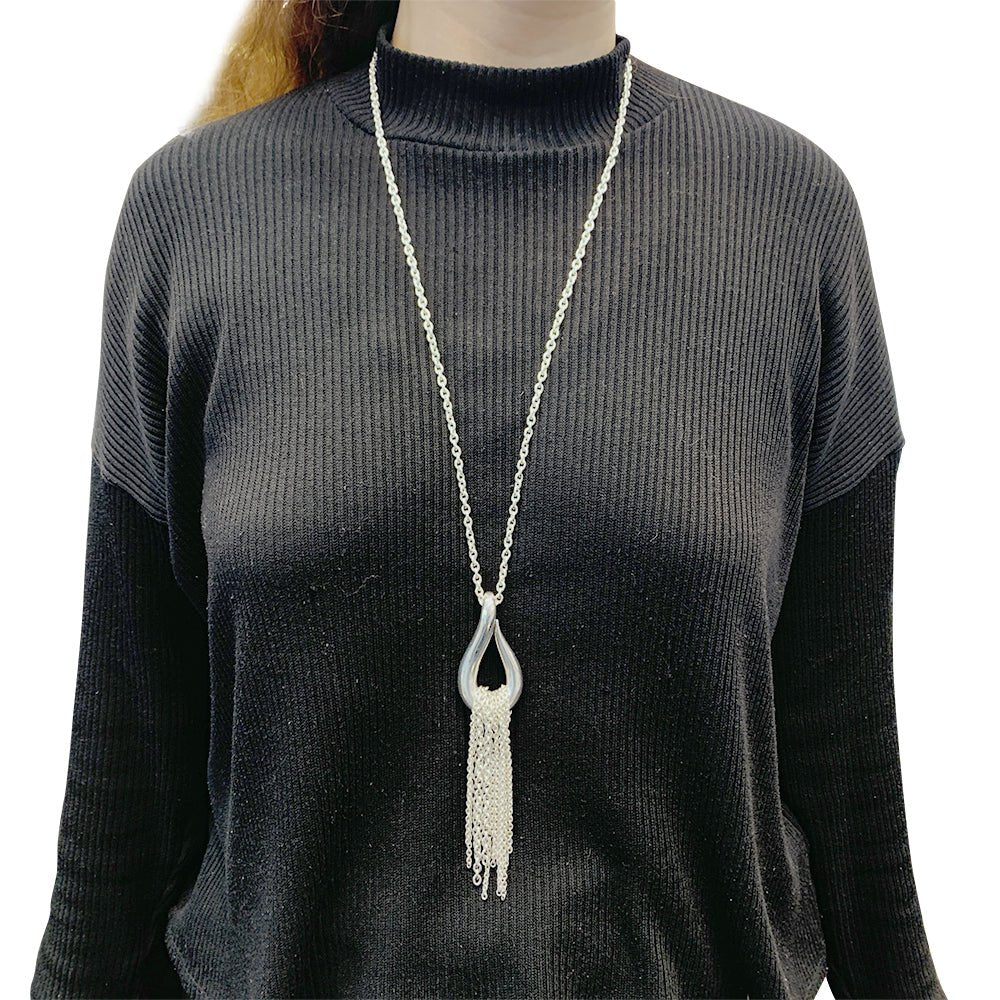 Sautoir Hermès "Licol" argent. - Castafiore