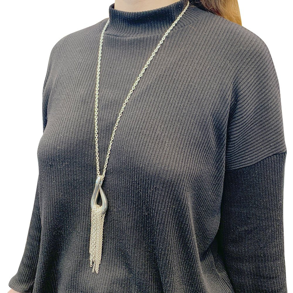 Sautoir Hermès "Licol" argent. - Castafiore