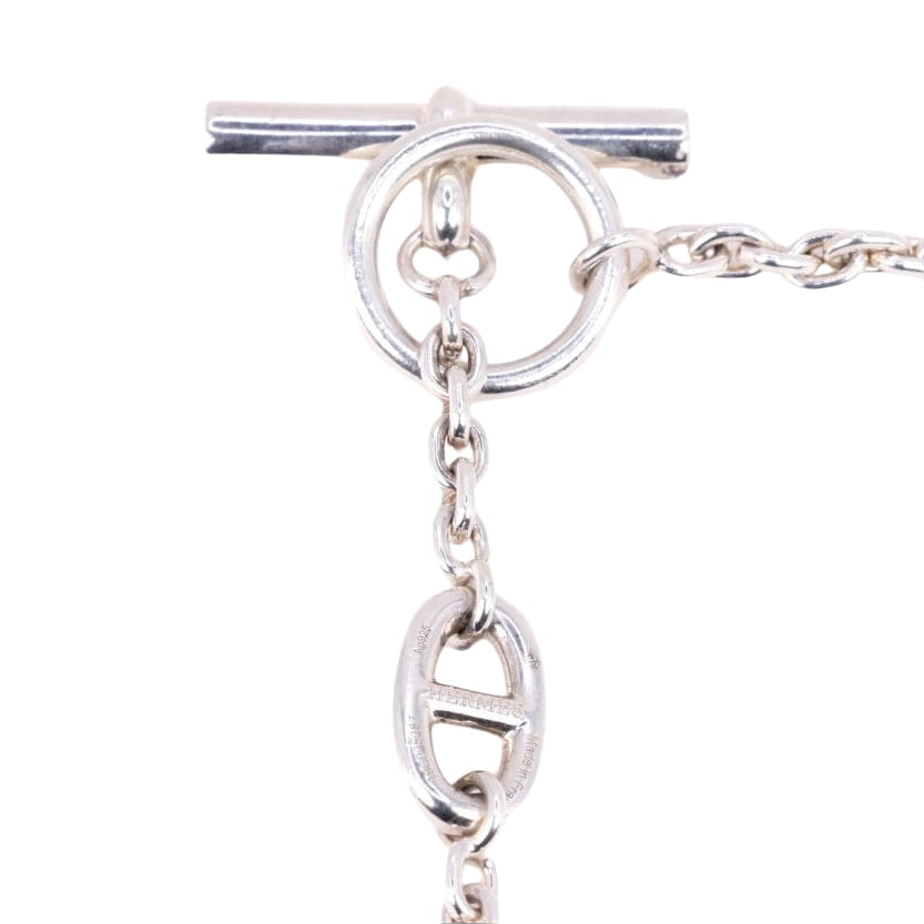 Sautoir Hermès vintage chaîne d’ancre, modèle farandole en argent - Castafiore