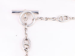 Sautoir Hermès vintage chaîne d’ancre, modèle farandole en argent - Castafiore