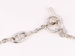 Sautoir Hermès vintage chaîne d’ancre, modèle farandole en argent - Castafiore