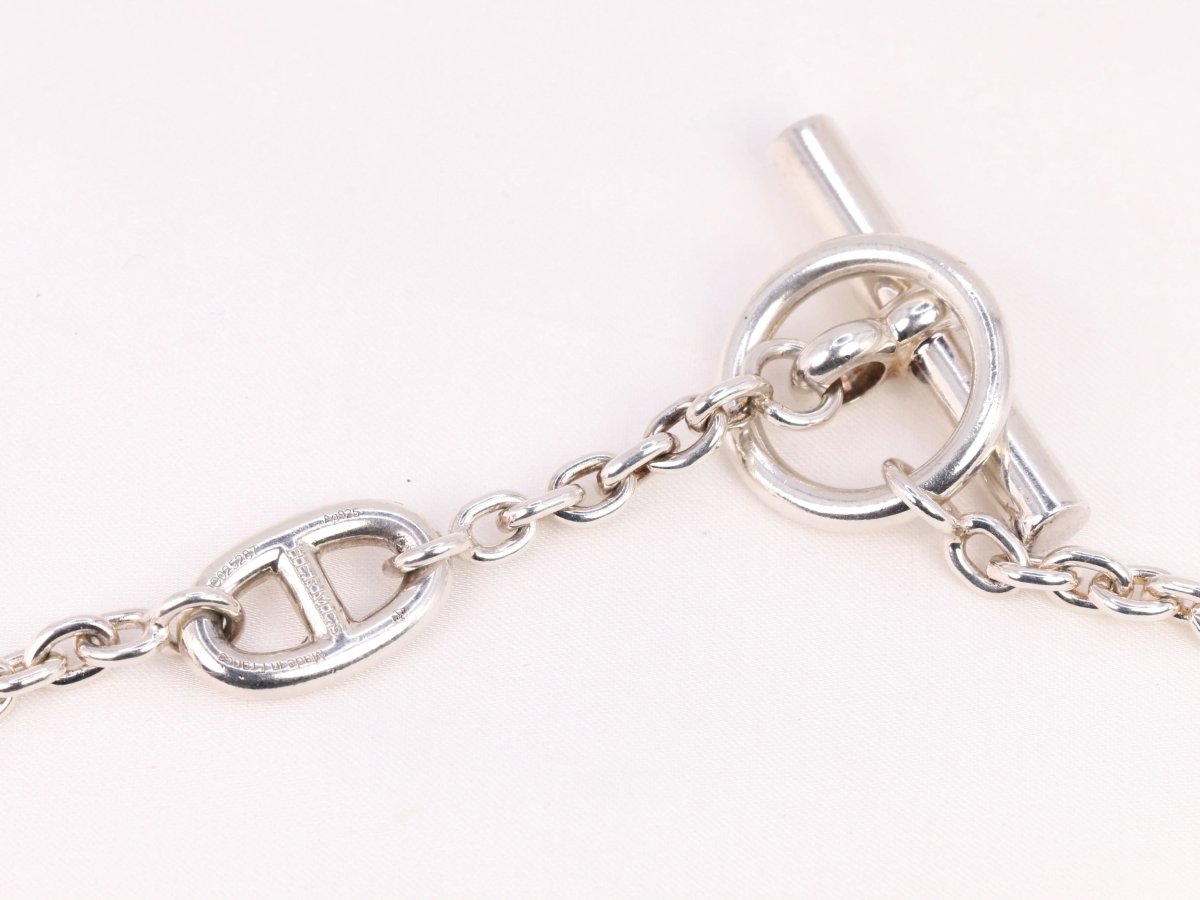 Sautoir Hermès vintage chaîne d’ancre, modèle farandole en argent - Castafiore
