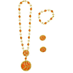 Sautoir MAUBOUSSIN en or jaune et corail - Castafiore