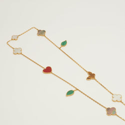 Sautoir Van Cleef & Arpels Lucky Alhambra 12 motifs en or jaune VCARD80100 - Castafiore