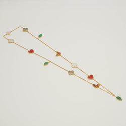 Sautoir Van Cleef & Arpels Lucky Alhambra 12 motifs en or jaune VCARD80100 - Castafiore