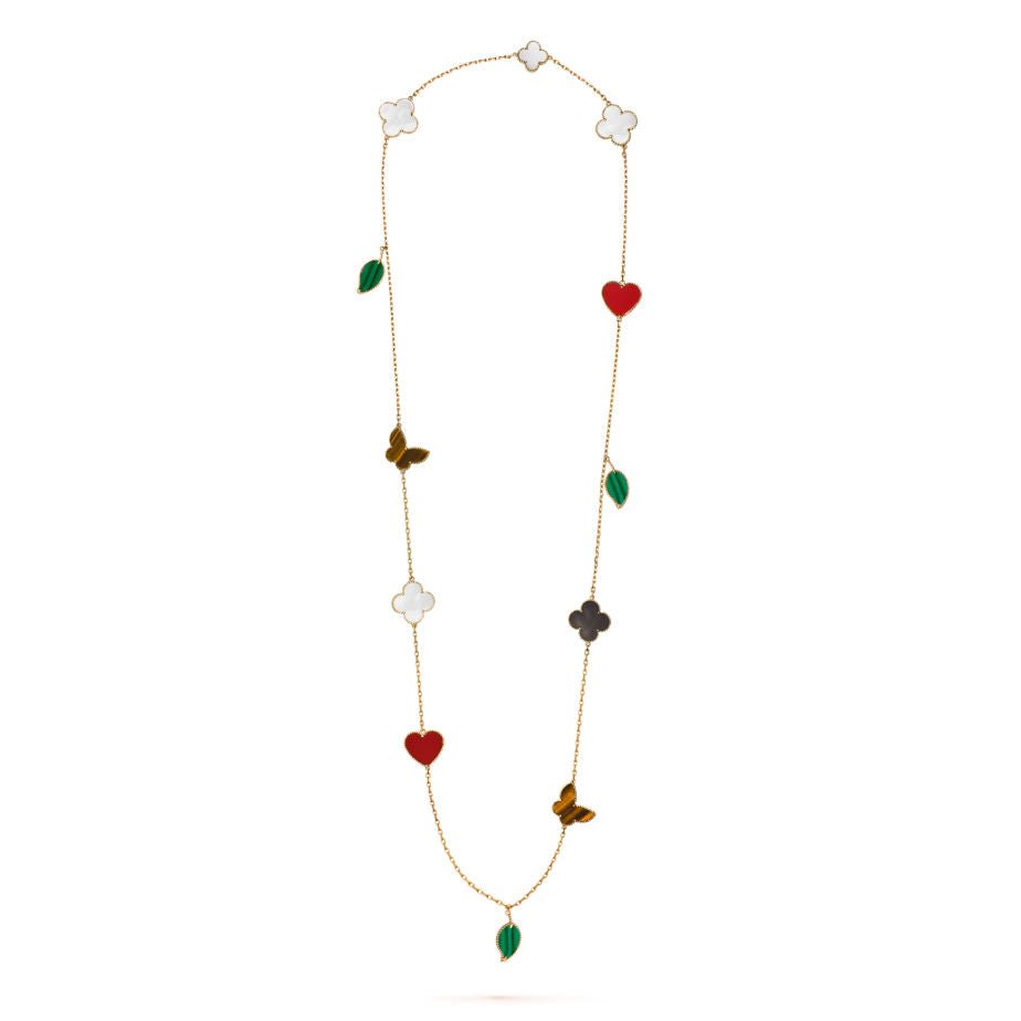 Sautoir Van Cleef & Arpels Lucky Alhambra en or jaune - Castafiore