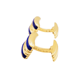 Boutons de manchette Boucheron, or jaune, lapis lazuli.