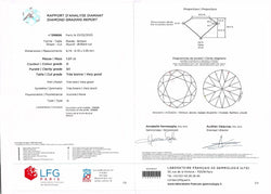 Solitaire accompagné - 1,07 carats - Castafiore