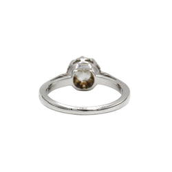 Solitaire ANCIEN en or blanc et platine avec diamant - Castafiore