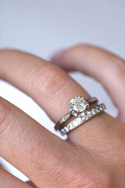 Solitaire Art Déco diamant 0.50 Ct - Castafiore