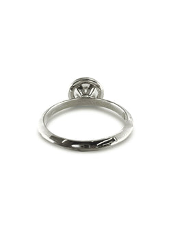 Solitaire bague or blanc et diamants 0,59 ct - Castafiore