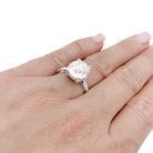 Solitaire CHAUMET en platine et diamant. - Castafiore