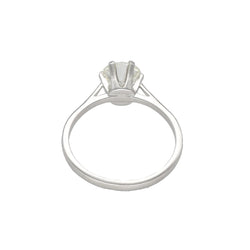 Solitaire Diamant – Or Gris 18k – Diamant 1,13 ct I-VS1 – Certificat HRD – Taille 57/58