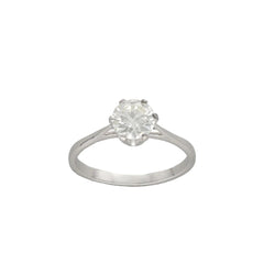 Solitaire Diamant – Or Gris 18k – Diamant 1,13 ct I-VS1 – Certificat HRD – Taille 57/58