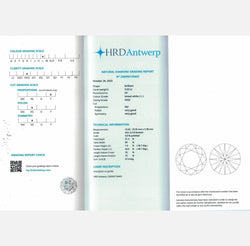 Solitaire diamant 3,53 Cts L - VVS2 (HRD) en or gris 18 Cts. Taille 52 - 53. - Castafiore