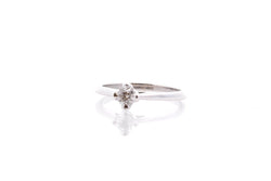 Solitaire diamant en or blanc 18k - Castafiore