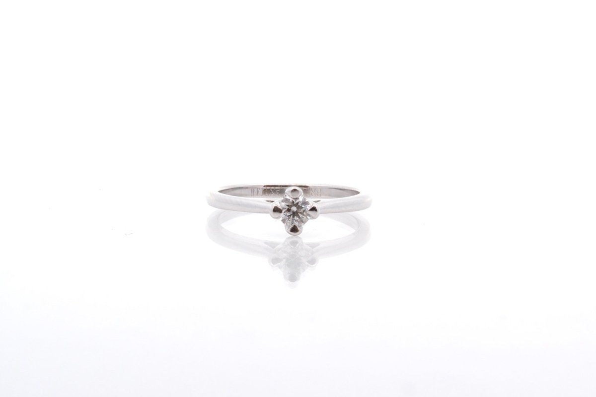 Solitaire diamant en or blanc 18k - Castafiore