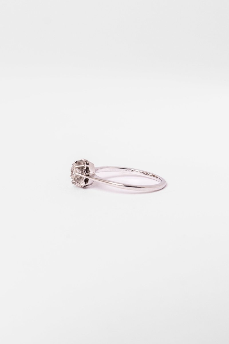 Solitaire en or blanc et diamant - Castafiore