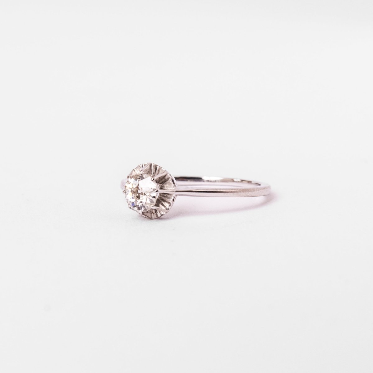 Solitaire en or blanc et diamant - Castafiore