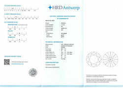 Solitaire en or gris 18K avec diamant 1,12 ct H - VS1 – Certificat HRD – Taille 55 - 56 - Castafiore