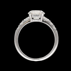 Solitaire en or gris 18K avec diamant brillant de 1,73 ct H - SI2 (HRD) - Castafiore