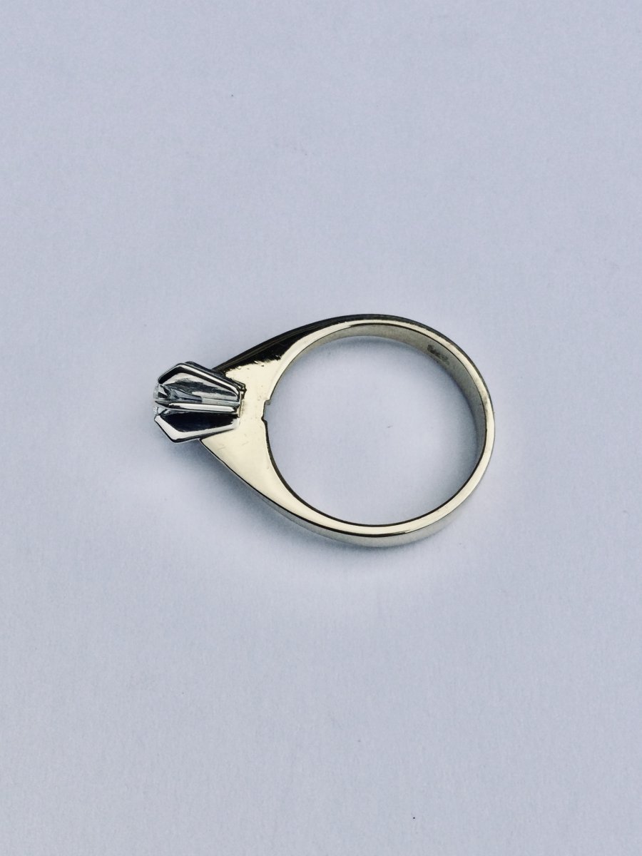 Solitaire En Or Jaune Et Diamant - Castafiore