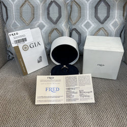 Solitaire Fred "Delphine" en or rose 18K avec diamants brillants – Taille 52 – Full Set 2021 - Castafiore