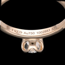 Solitaire Fred "Delphine" en or rose 18K avec diamants brillants – Taille 52 – Full Set 2021 - Castafiore