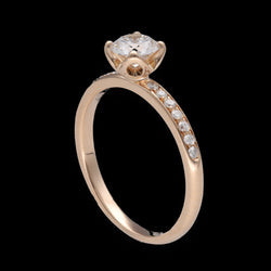 Solitaire Fred "Delphine" en or rose 18K avec diamants brillants – Taille 52 – Full Set 2021 - Castafiore