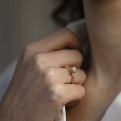 Solitaire Fred "Delphine" en or rose 18K avec diamants brillants – Taille 52 – Full Set 2021 - Castafiore