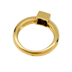 Solitaire Fred Paris diamant princesse, or jaune. - Castafiore