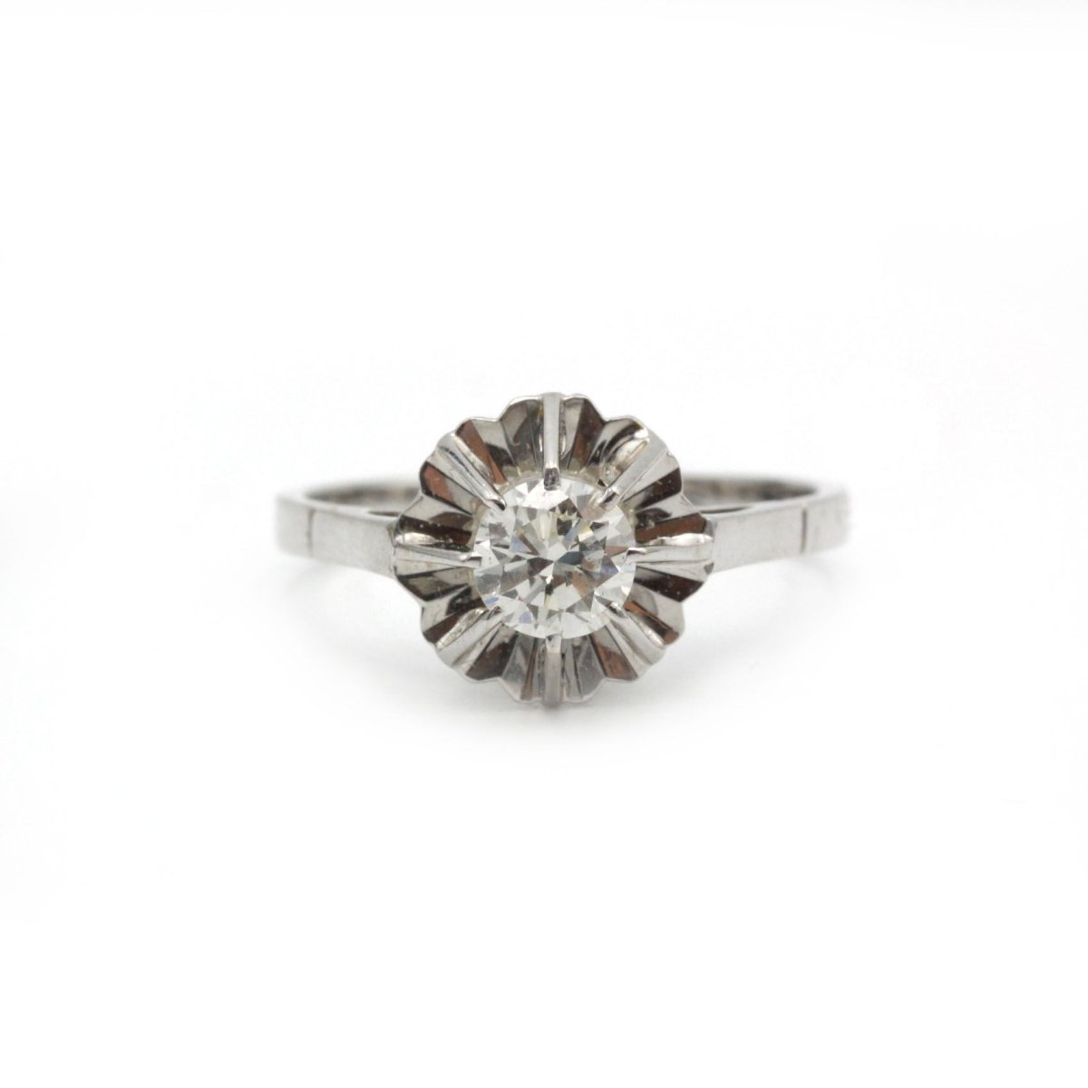 Solitaire - Or blanc et diamant - Castafiore